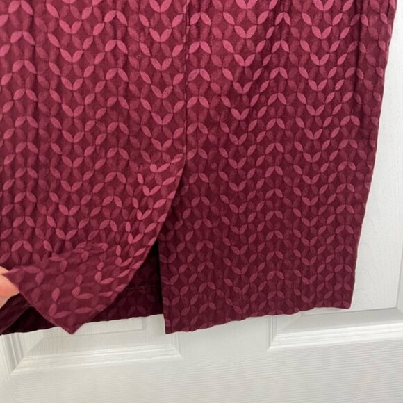 Worn once. Margaret M Burgundy Knit Pencil Skirt - Picture 2 of 3